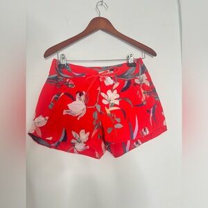 ATHLETA FLORAL PRINT ATHLETIC VACATION SHORTS SIZE 2